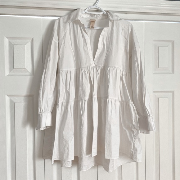 3/$30 ✨ H&M | Babydoll Collared Shirt/Dress - Picture 1 of 4